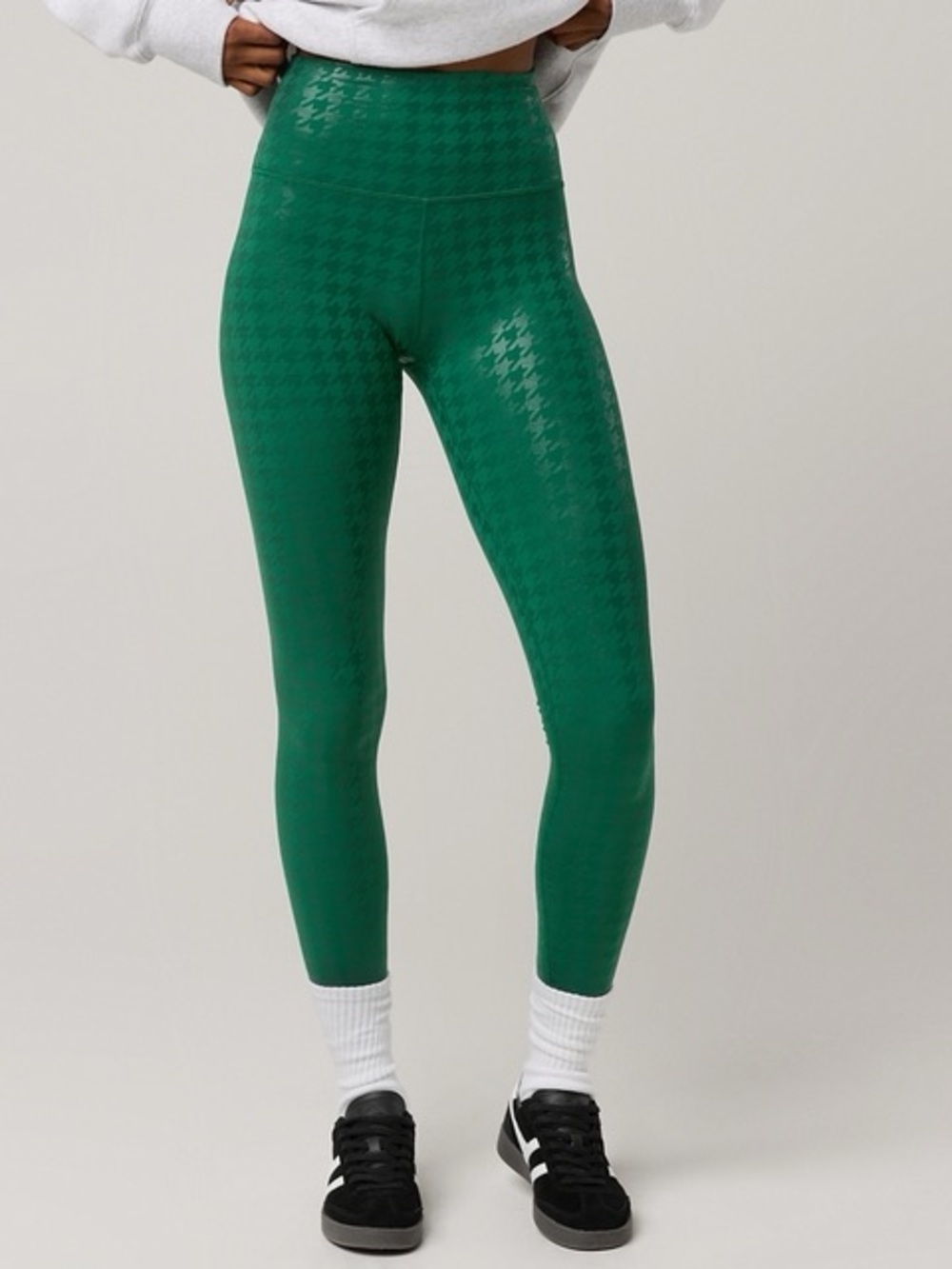 aerie Green Houndstooth High-Waist Leggings